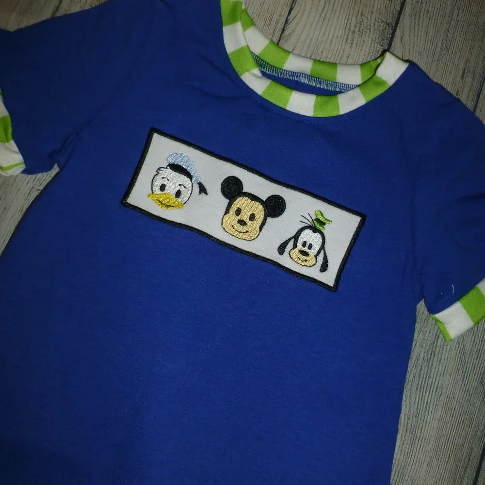 Boutique Mickey Donald Goofy Baby Boys Romper Jumpsuit